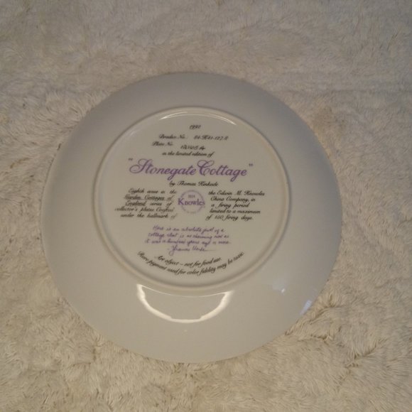 Thomas Kinkade Limited Edition Cottage Plates ( Set of Two) - Picture 4 of 12